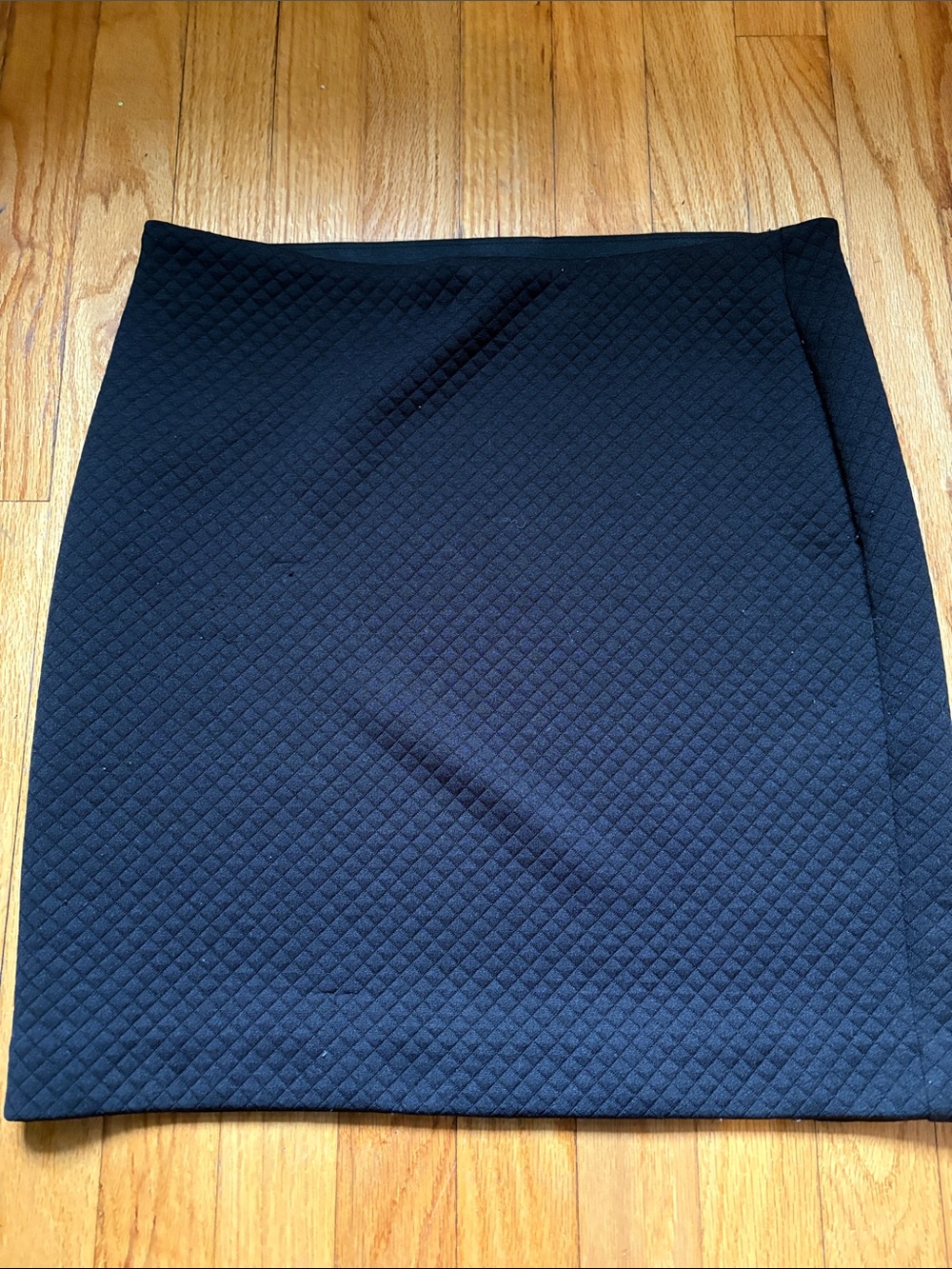 LOFT Black Quilted Pencil Skirt